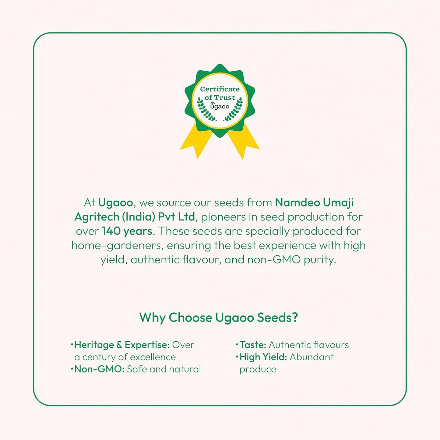 UGAOO Drumstick Moringa Vegetable Seeds (Green, Pack of 10g)