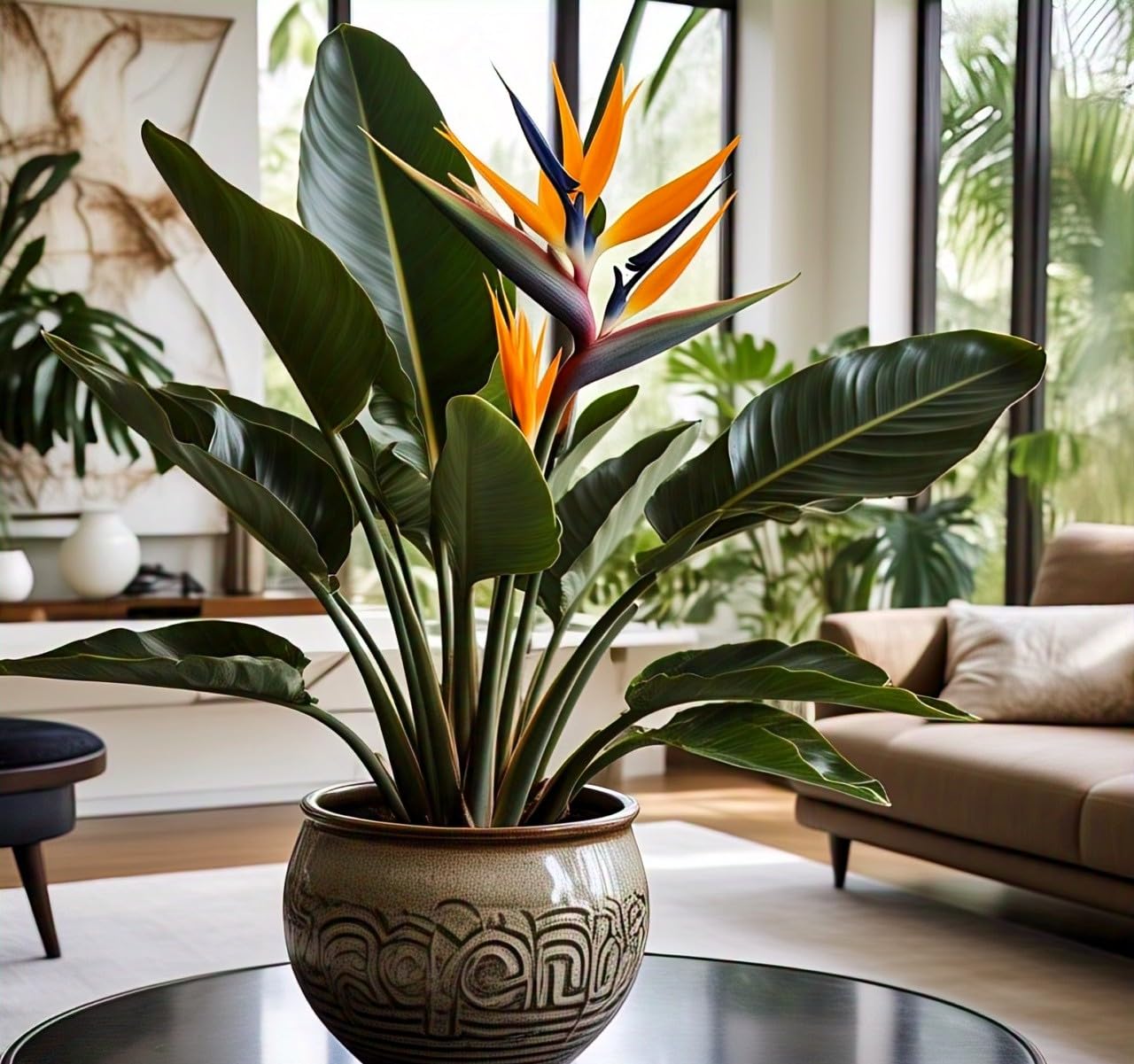 BlimBurn Hybrid Bird of Paradise Flower Seeds Pack - 50 Seeds, Vibrant Blooms All Year. Low Maintenance Plant Seeds - Seeds Ville