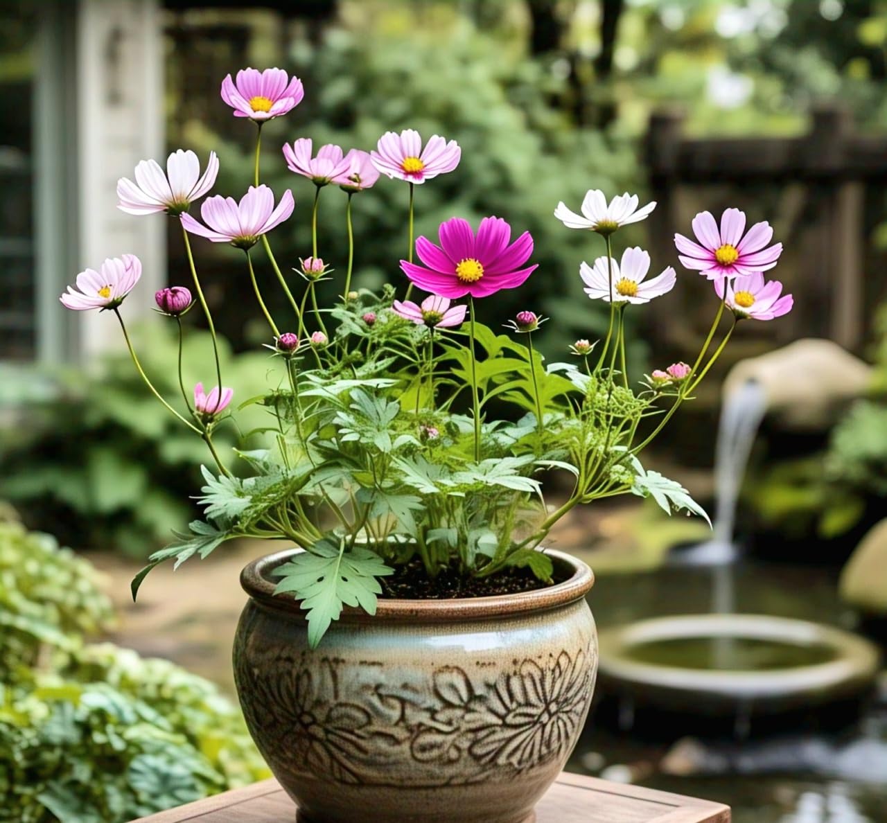 50 Seeds- Hybrid Compact Cosmos Mix Flower Seeds For Planting, Grow Year Round. Low Maintenance. Drought Tolerant - Seeds Ville