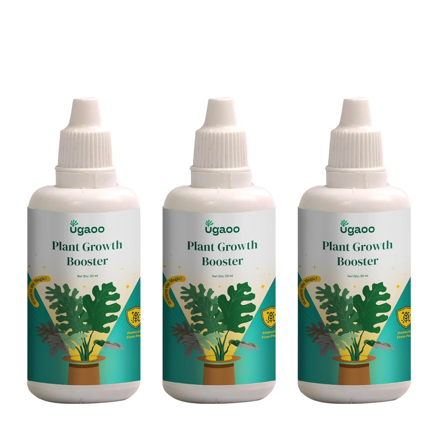 UGAOO Plant Booster for Speed Growth (3 x 50ml) - Plant Growth Booster Liquid | Liquid Fertilizer For Indoor Plants Home Garden (Pack Of 3)