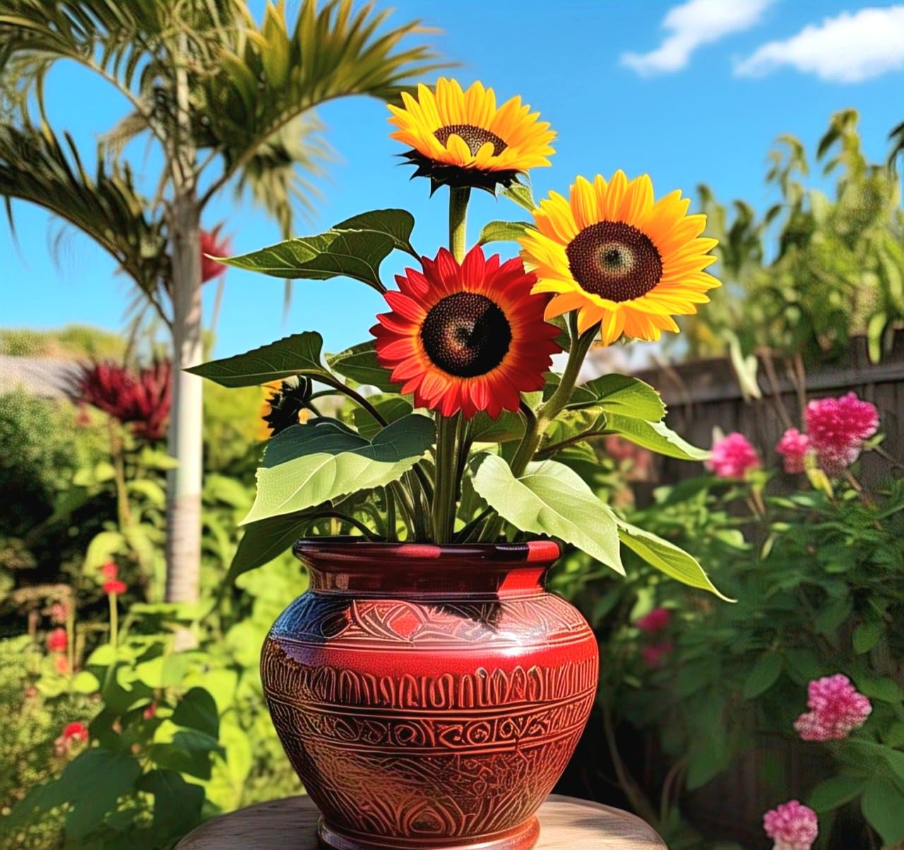 NooElec Seeds India Hybrid Sunflower Seeds (50+ Seeds Pack) - All-Season Growing, Low Maintenance