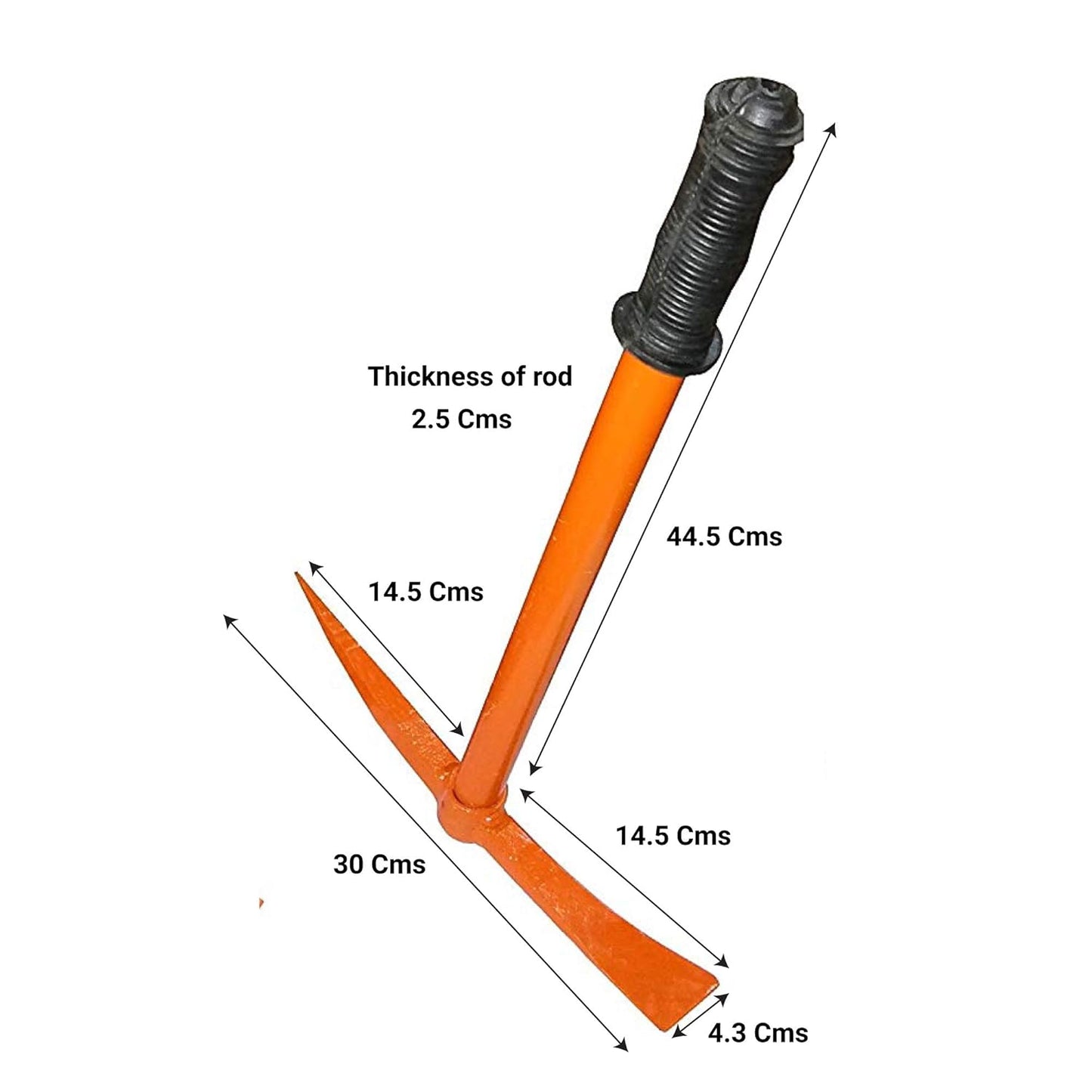 TrustBasket Garden Tool kit (Pack of 3) Heavy Duty Gardening Tools |Garden Hoe | Tiller | Hoe with Prong | Gardening Kit Essentials, Strong, Durable Steel Planter Accessories - Seeds Ville