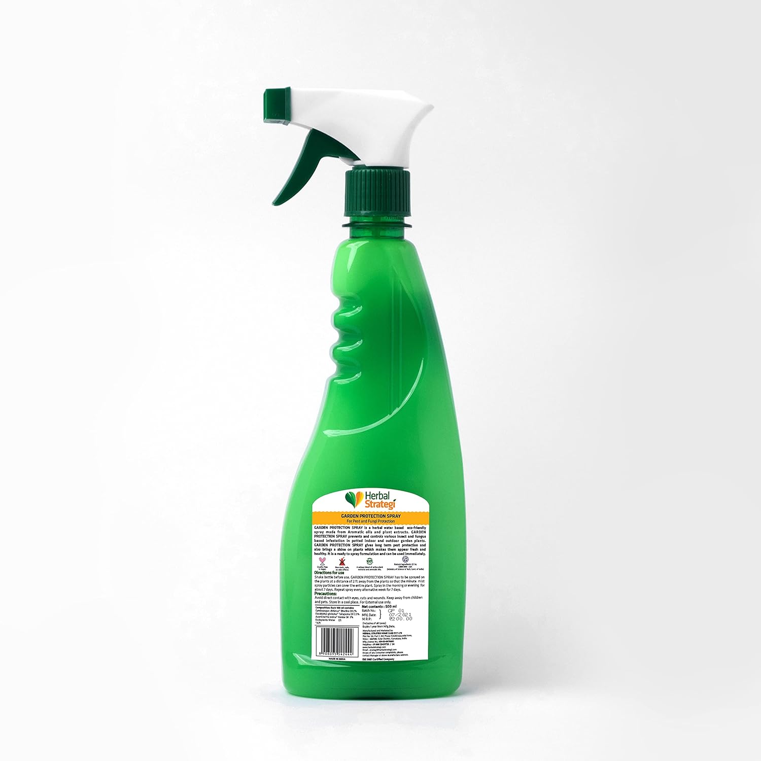 Herbal Strategi Garden Protection Spray 500ml | Made with Neem, Lemon grass and Eucalyptus oil to protect plants from Pest and Fungi | Herbal Eco-Friendly and Water based | Ready to Use - Spray Form - Seeds Ville