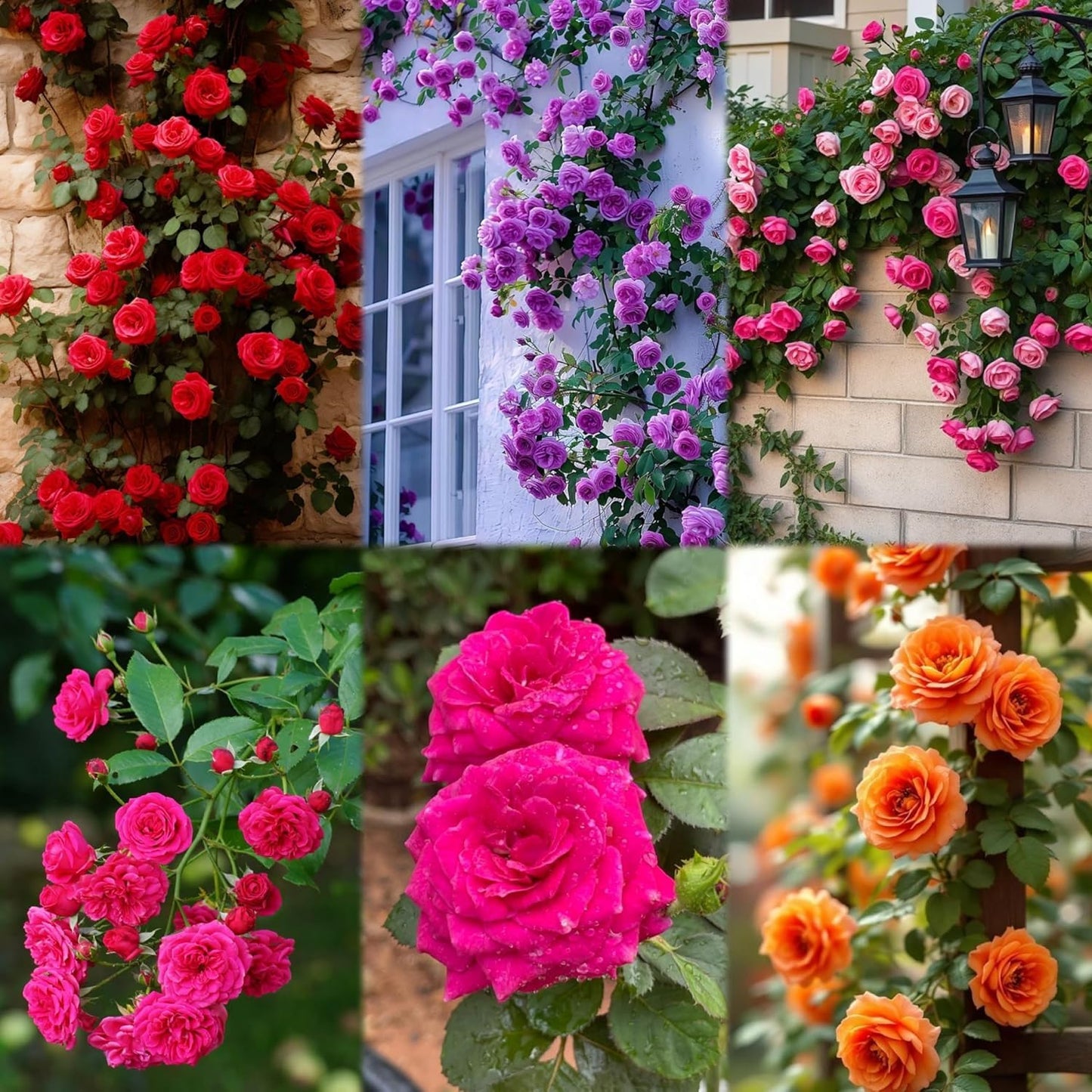 Imported Climbing Rose Flower seeds for Home and Kitchen Gardening Pack 150+ Seeds (DARK RED)