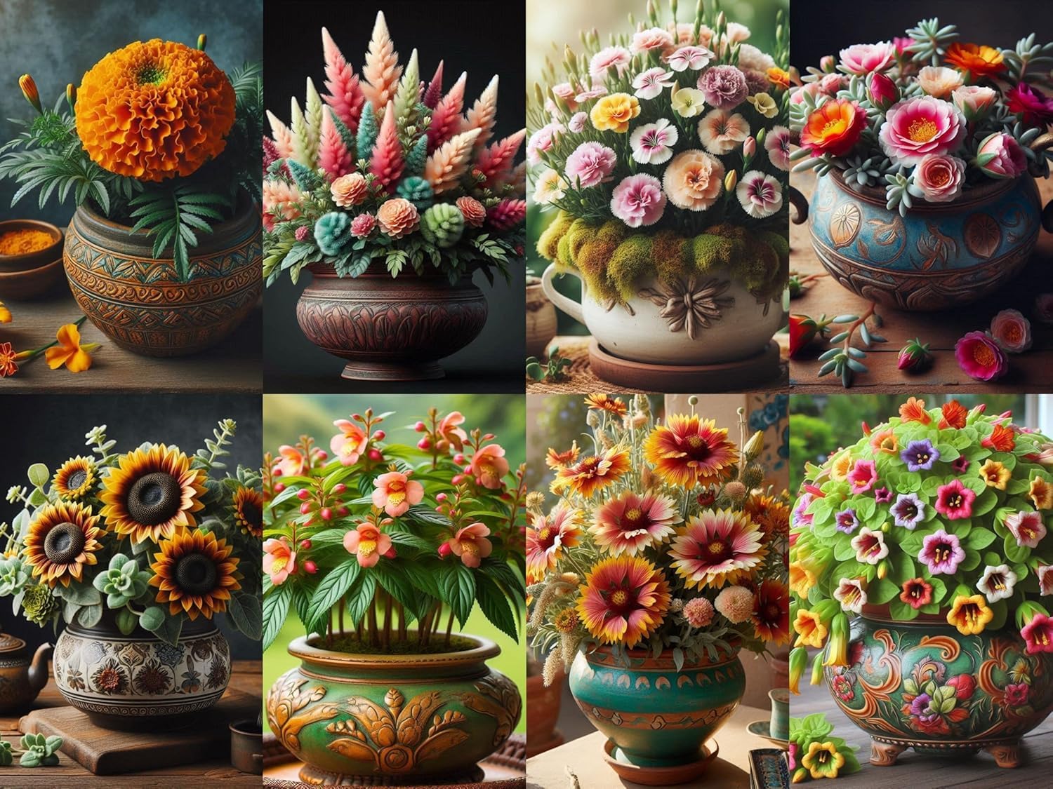 3000+ SEEDS- 51 Variety Exotic Hybrid Flower Seeds Combo Pack- All Year Flower Seeds. - Seeds Ville