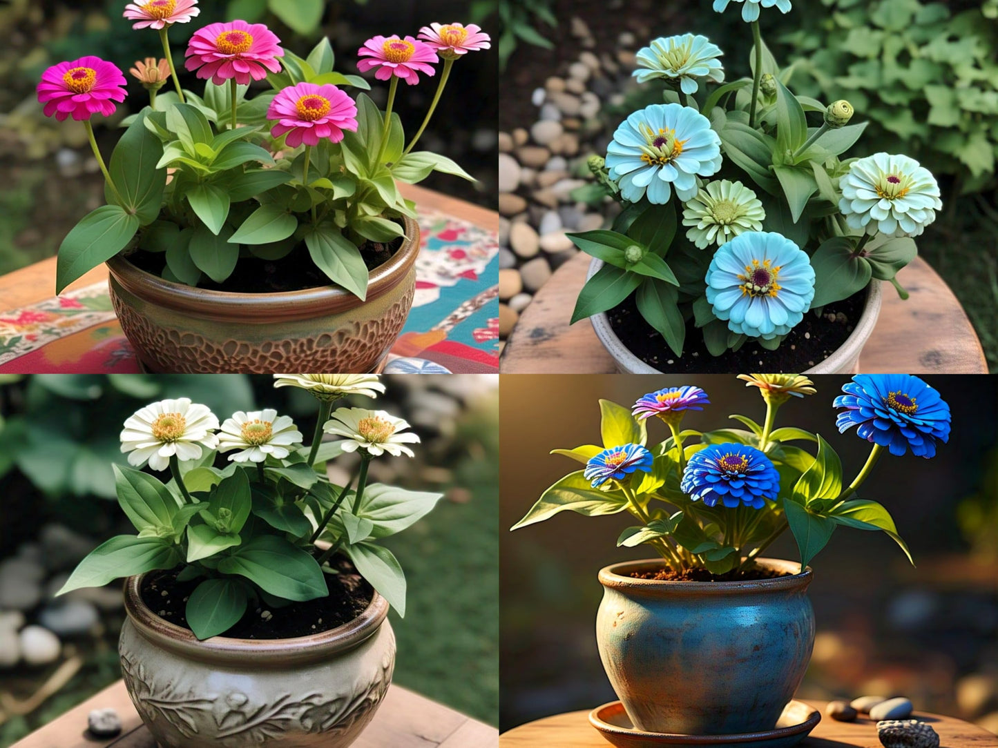 Earth Hopper 50+ SEEDS- Compact Zinnia Flower Hybrid Seeds- All Year Growing & Low Maintenance Plant Seeds (Pink) - Seeds Ville