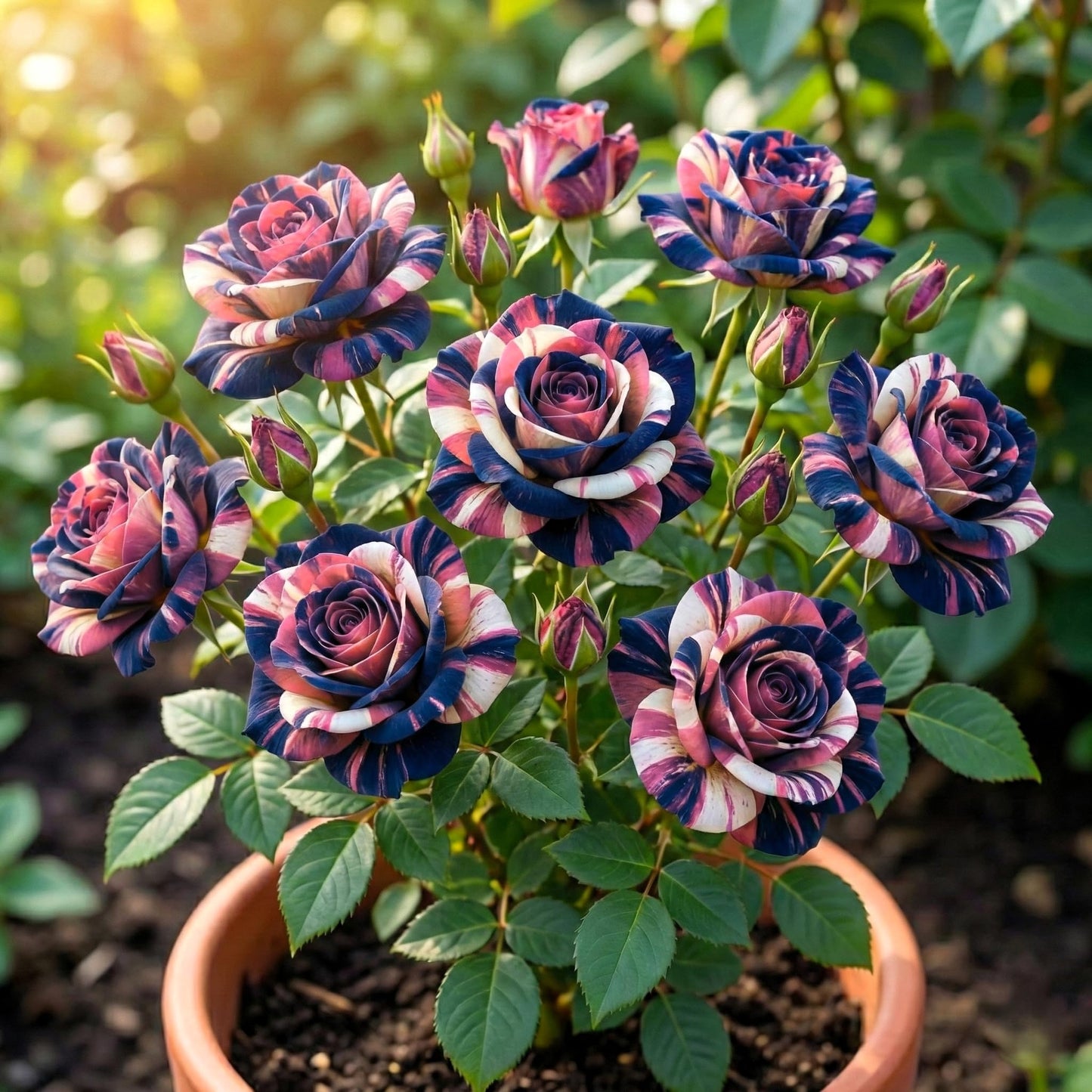 100+ Hybrid Rose Seeds (Hybridization Mix) | Easy to Grow in All-Season, Fragrant Flowers for Home Garden (RED WHITE BLACK)
