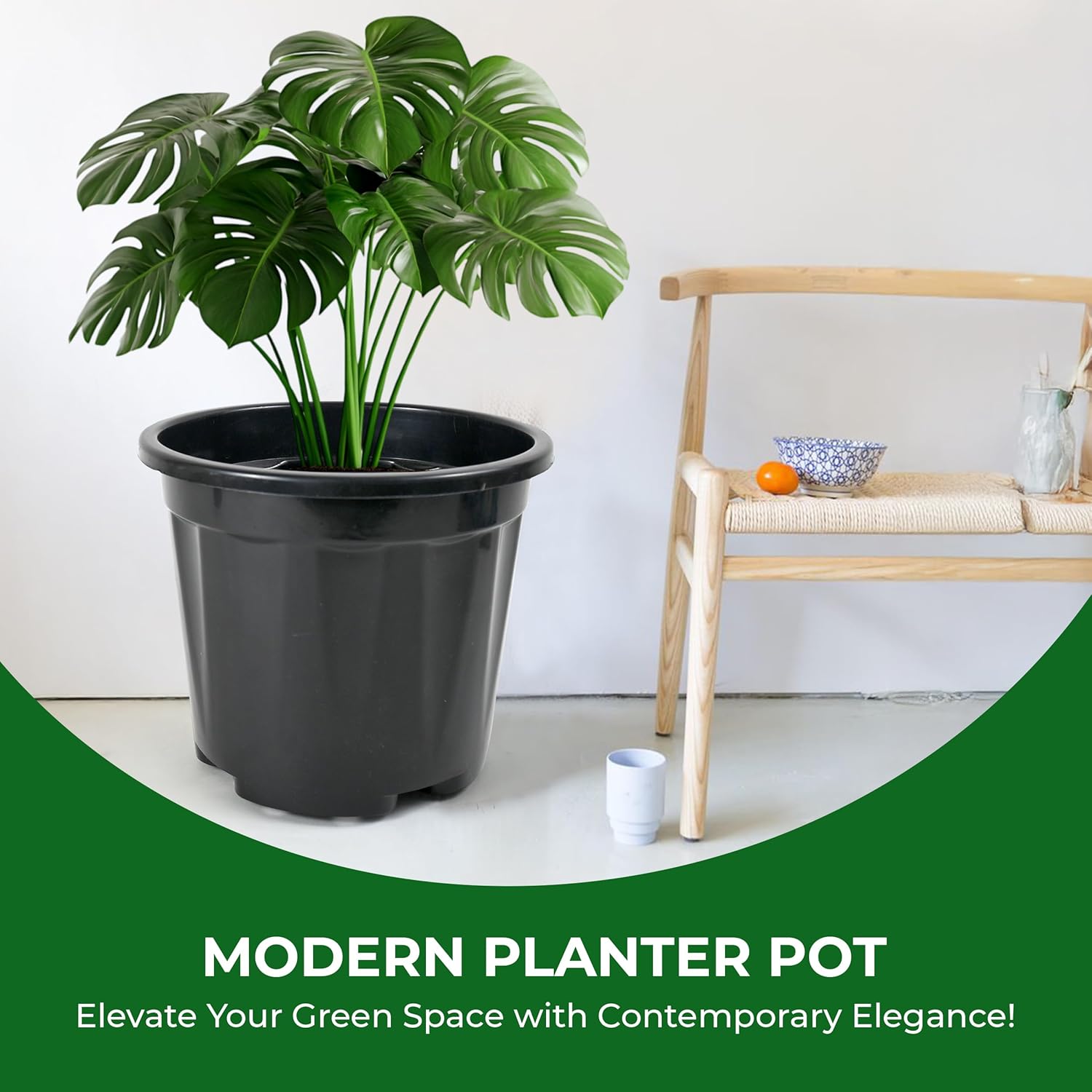 Nursery Seedlings Pots - 8In Dia, 12Pcs Set, Black - Garden Plant Pots for Indoors & Outdoors | Planting Containers for Home Plants