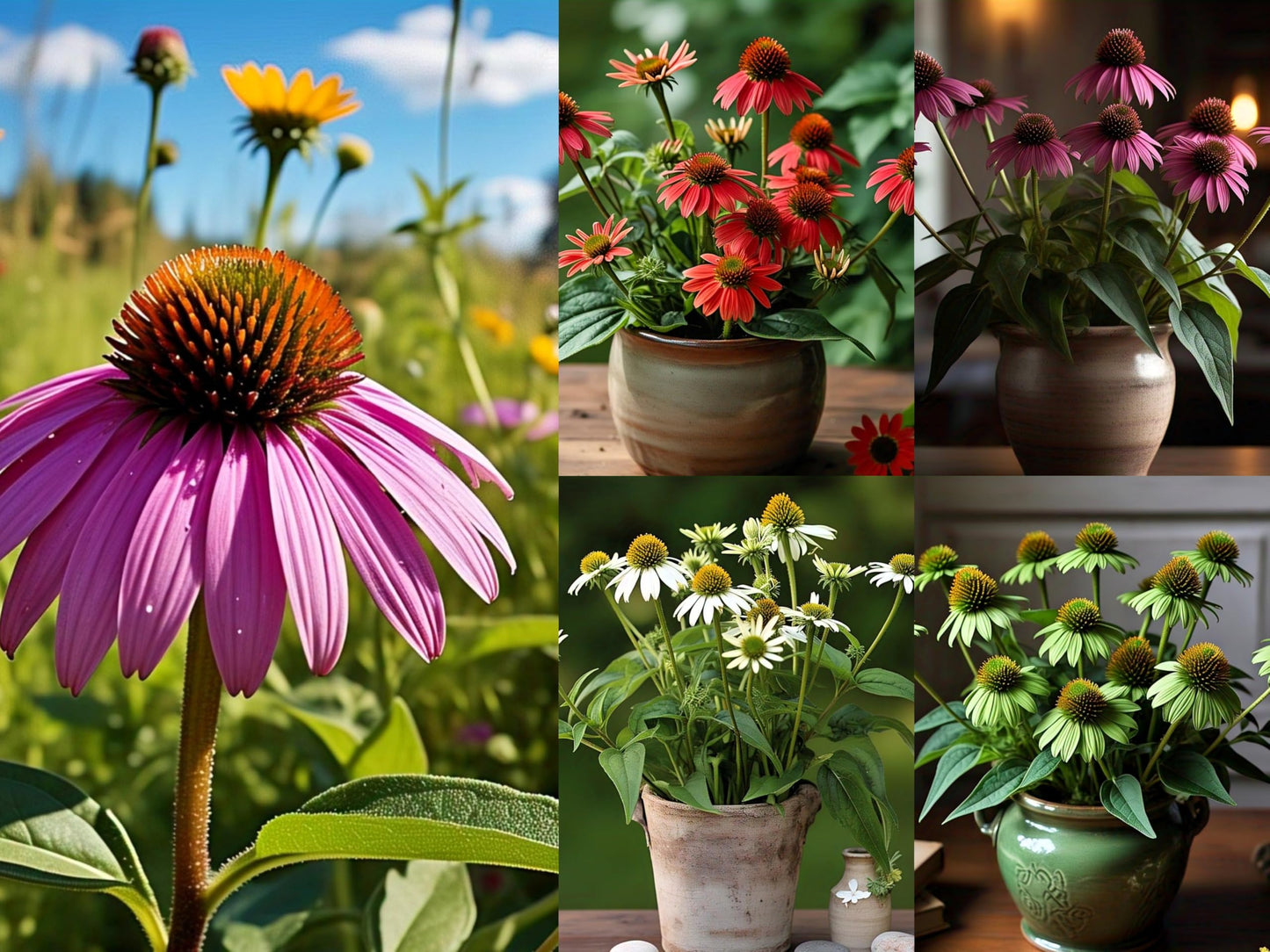 60+ Echinacea Coneflower Wildflower Seeds - Easy to Grow, Grow All Year, Low Care (RED)