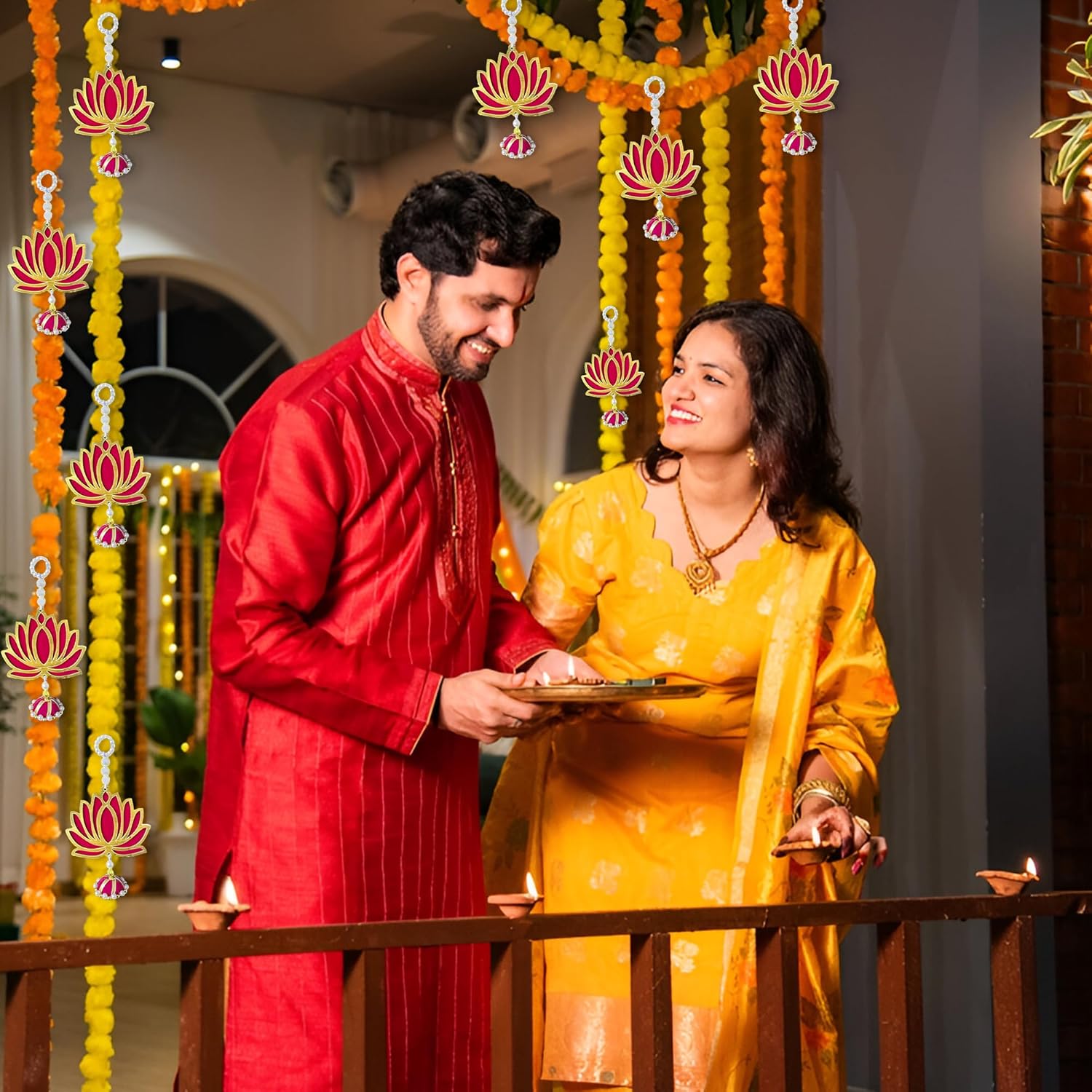 Wall Hanging Lotus for Home Decoration- Hand Crafted (4) - Seeds Ville