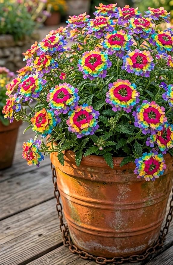 Seeds Ville Rainbow Verbena Hybrid Flower Seeds Pack of 50+