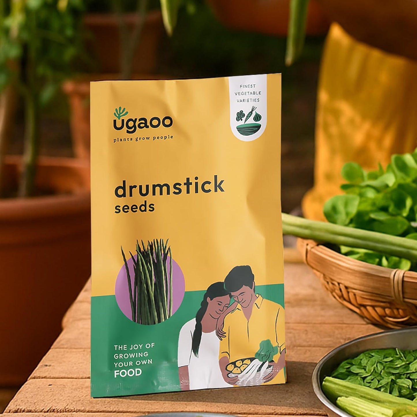 UGAOO Drumstick Moringa Vegetable Seeds (Green, Pack of 10g)