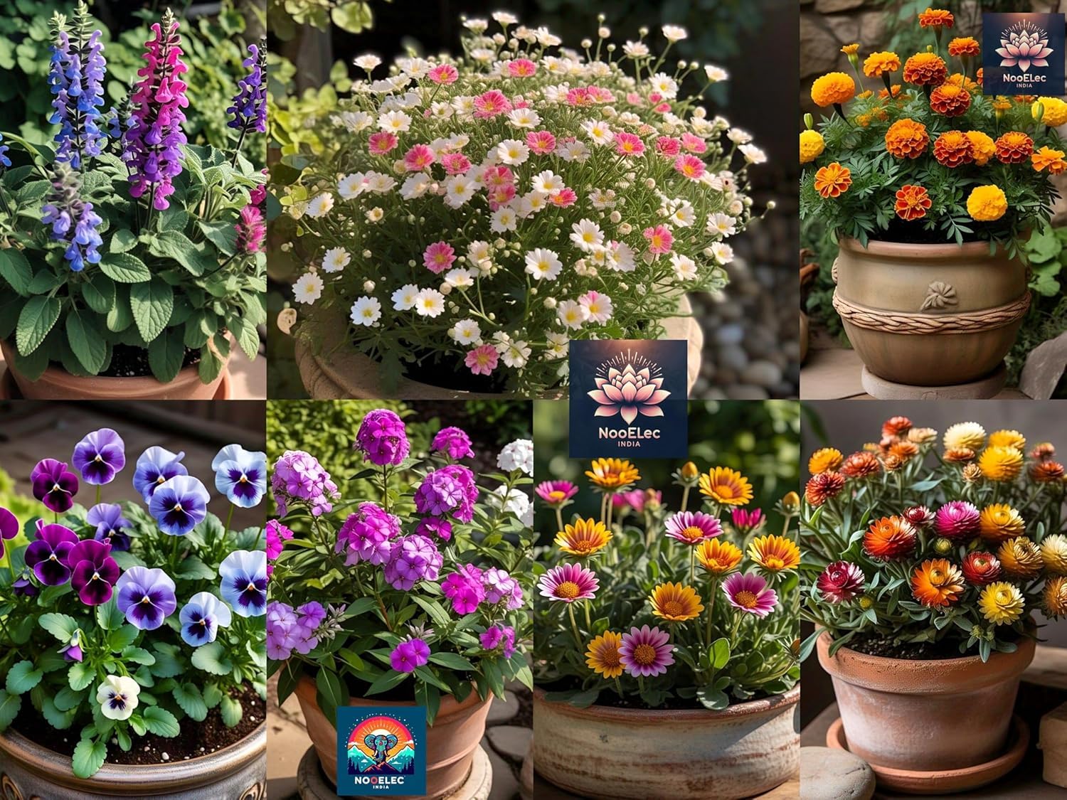 BlimBurn 1100+ Pcs - -All Year Sowing Hybrid Flower Seeds Combo - 20-in-1 Pack for Vibrant Summer & WInter Flowers - Seeds Ville