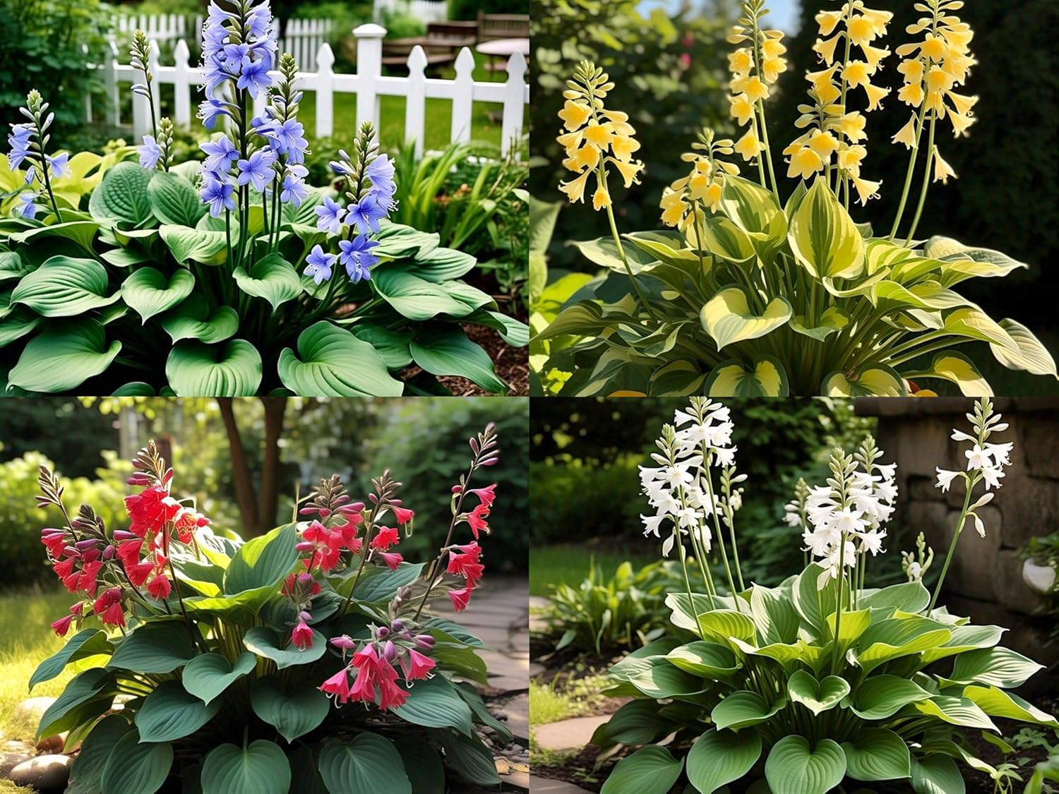 Exotic & Rare 50 Seeds Hosta 'Touch of Class' Blue/Yellow/Green Mixed Flower Seeds Easy to Grow, Exotic Flower Seeds/Grow In All Seasons in All India