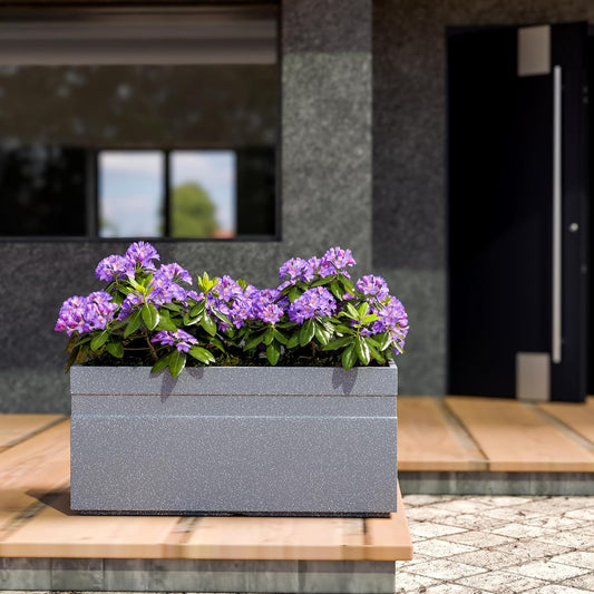 YUCCABE ITALIA FOXB GT 24 INCH Rectangle Pots for Plants Highly Durable Polymers Lightweight Indoor Outdoor Flower Pot Gamla Tree Planter Container Planters for Living Room, Balcony Garden