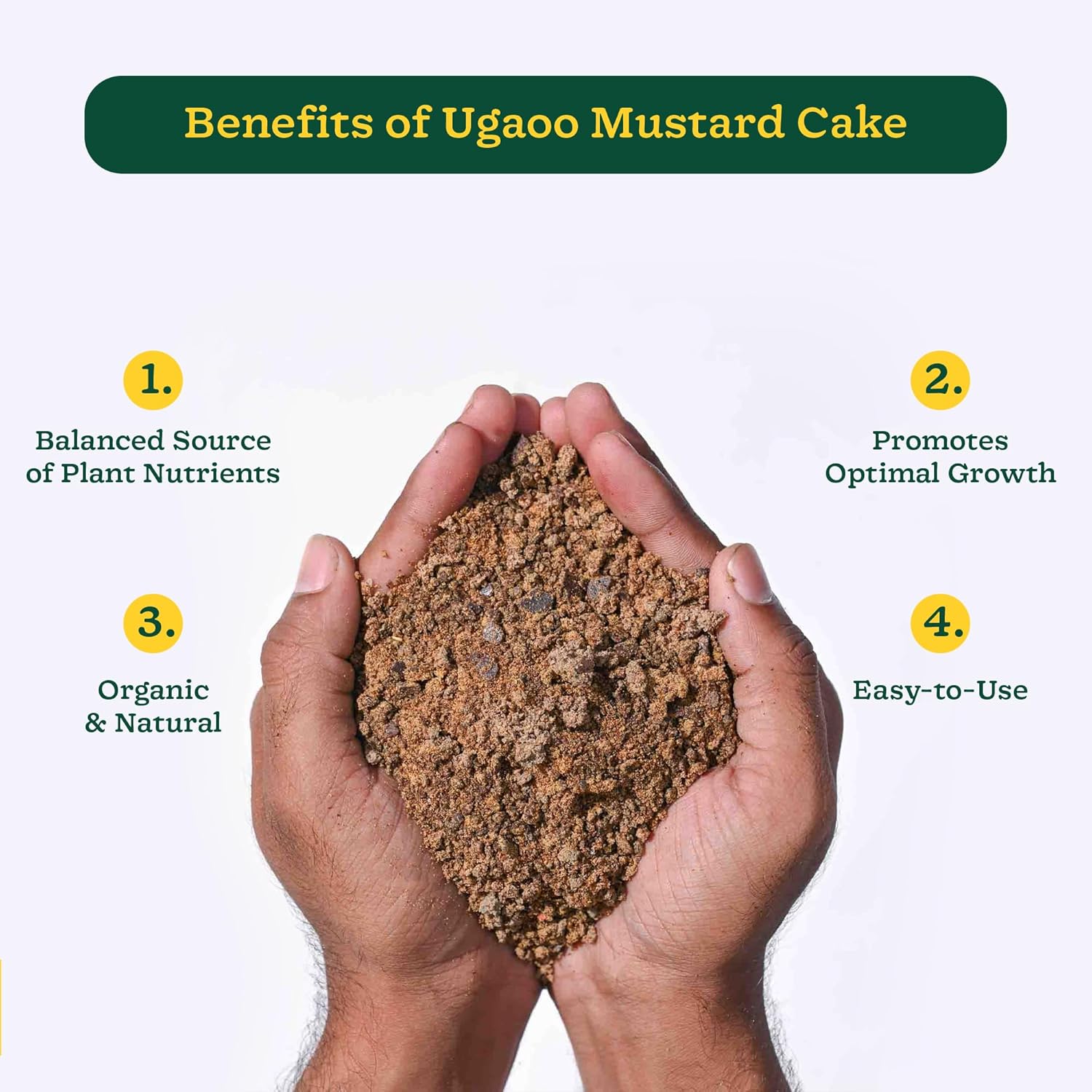 UGAOO Mustard Oil Cake Powder for Healthy Plants And Soil - 1 Kg
