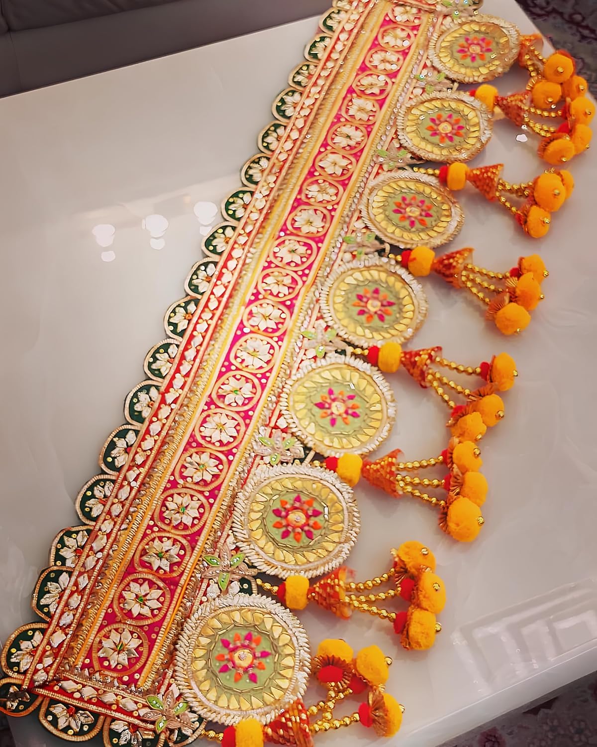 Hand Crafted Gota Toran for Festival Home Decoration. Assorted - Seeds Ville