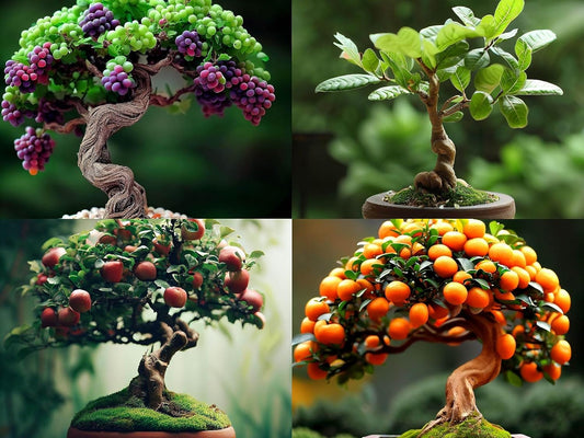 40 Seeds- Dwarf Fruit Seeds Combo Pack For Planting, Apple, Grapes, Guava, Orange - 10 Seeds of Each