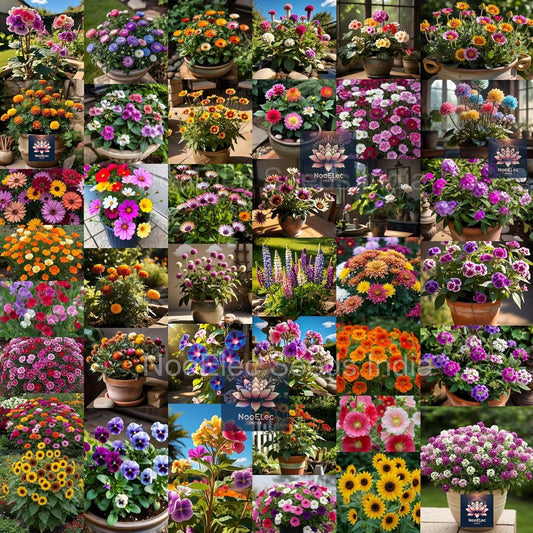Hybrid Flower Seeds Combo Pack, 40 Types, 2050+ Seeds, Easy to Grow, All India Compatible, Year-Round Blooming - Seeds Ville