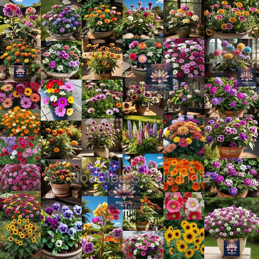 Hybrid Flower Seeds Combo Pack, 40 Types, 2050+ Seeds, Easy to Grow, All India Compatible, Year-Round Blooming - Seeds Ville