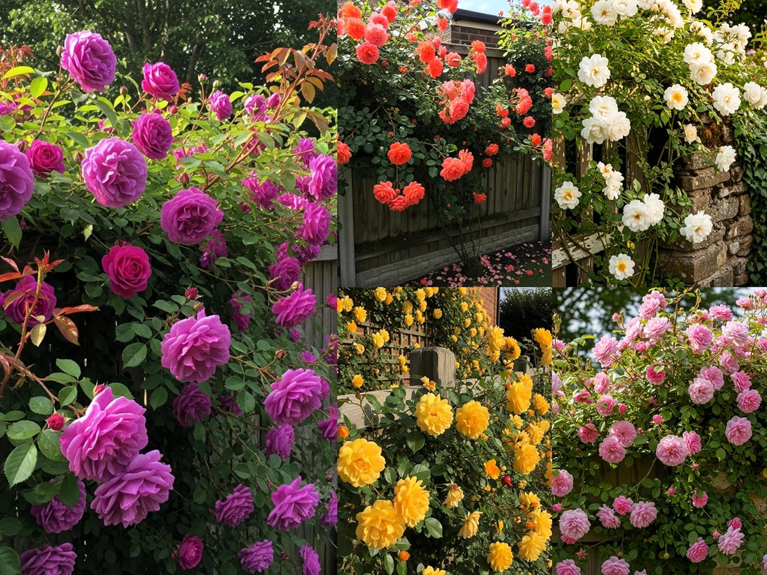 Elegant Climbing Rose Flower Seeds Pack - Mix of 9 Stunning Colors, 200 Seeds - Easy to Grow, Fragrant