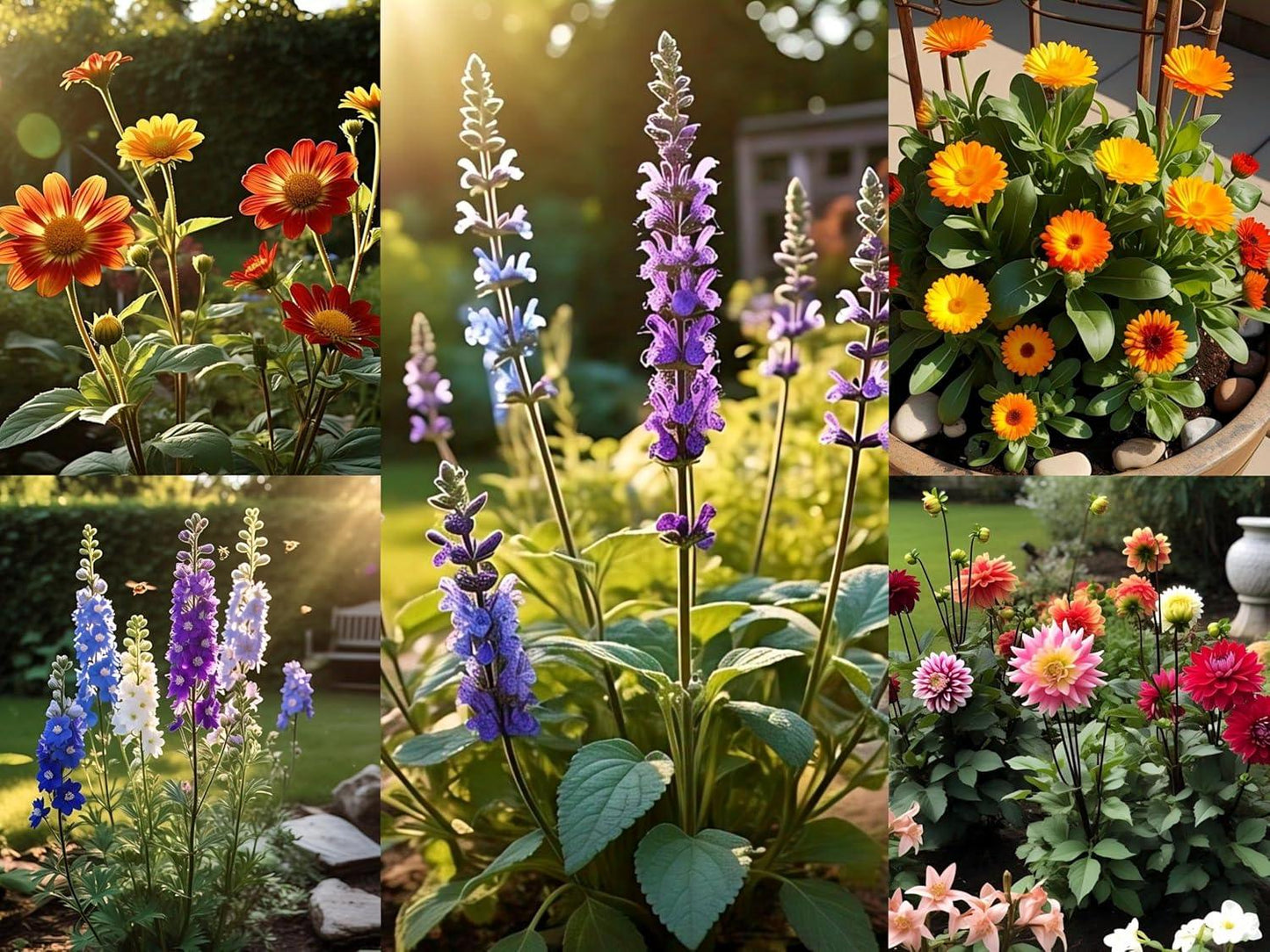 BlimBurn South India April-May Sowing Hybrid Flower Seeds Combo Pack- 10 Variety (500+ Seeds Pack) - Seeds Ville