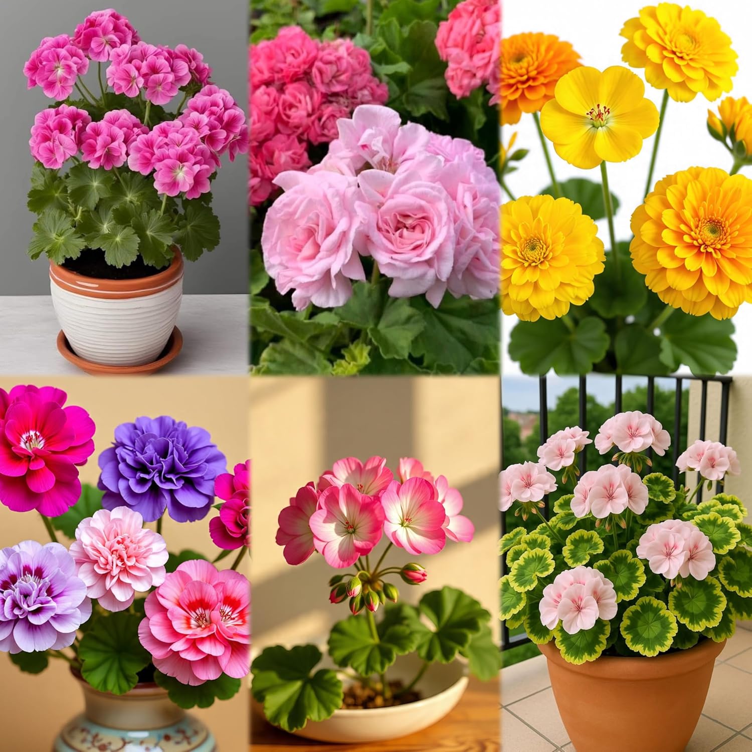 Climbing Double Geranium Flower Seeds for Home and Kitchen Gardening, Pack of 60 to 80 seeds