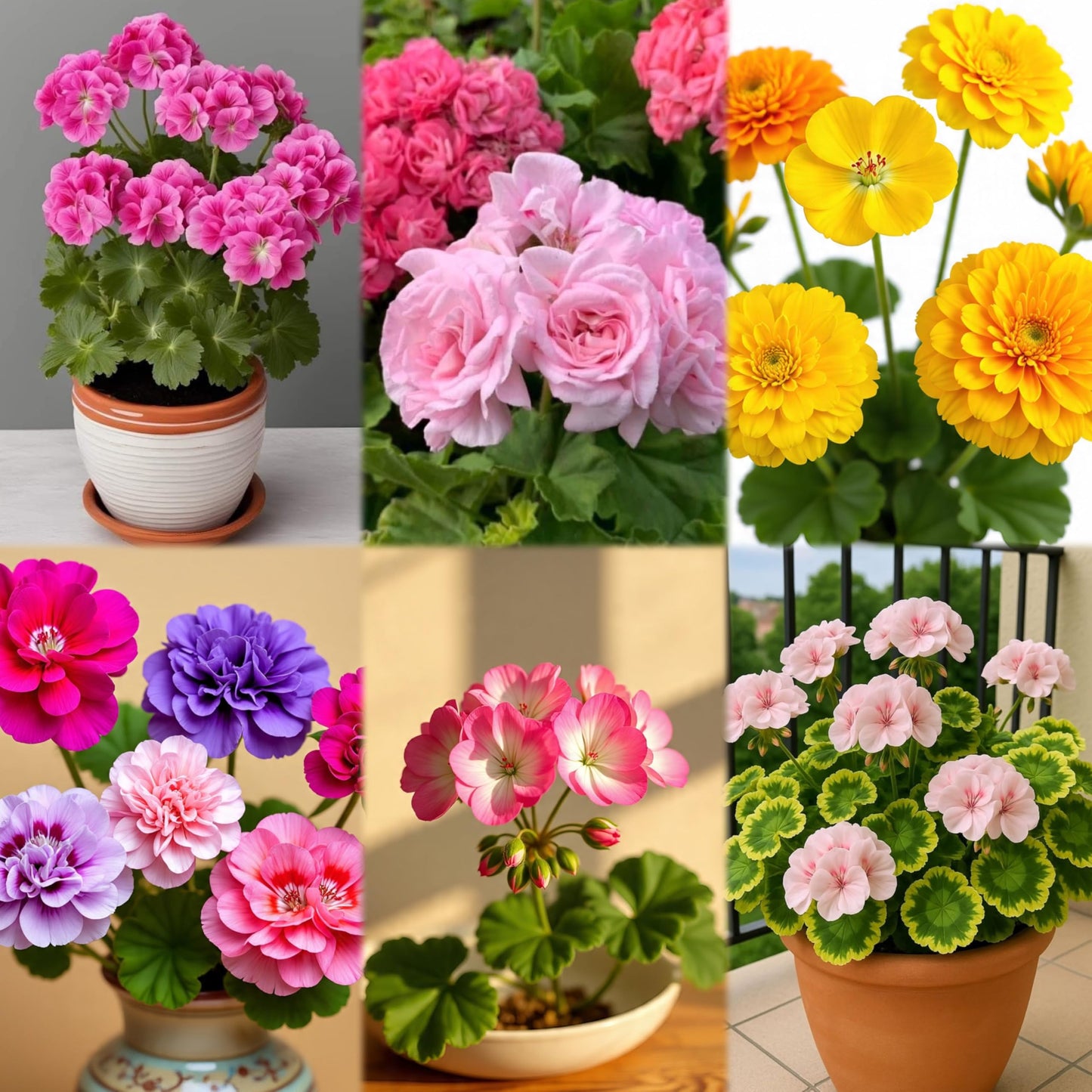 Climbing Double Geranium Flower Seeds for Home and Kitchen Gardening, Pack of 60 to 80 seeds