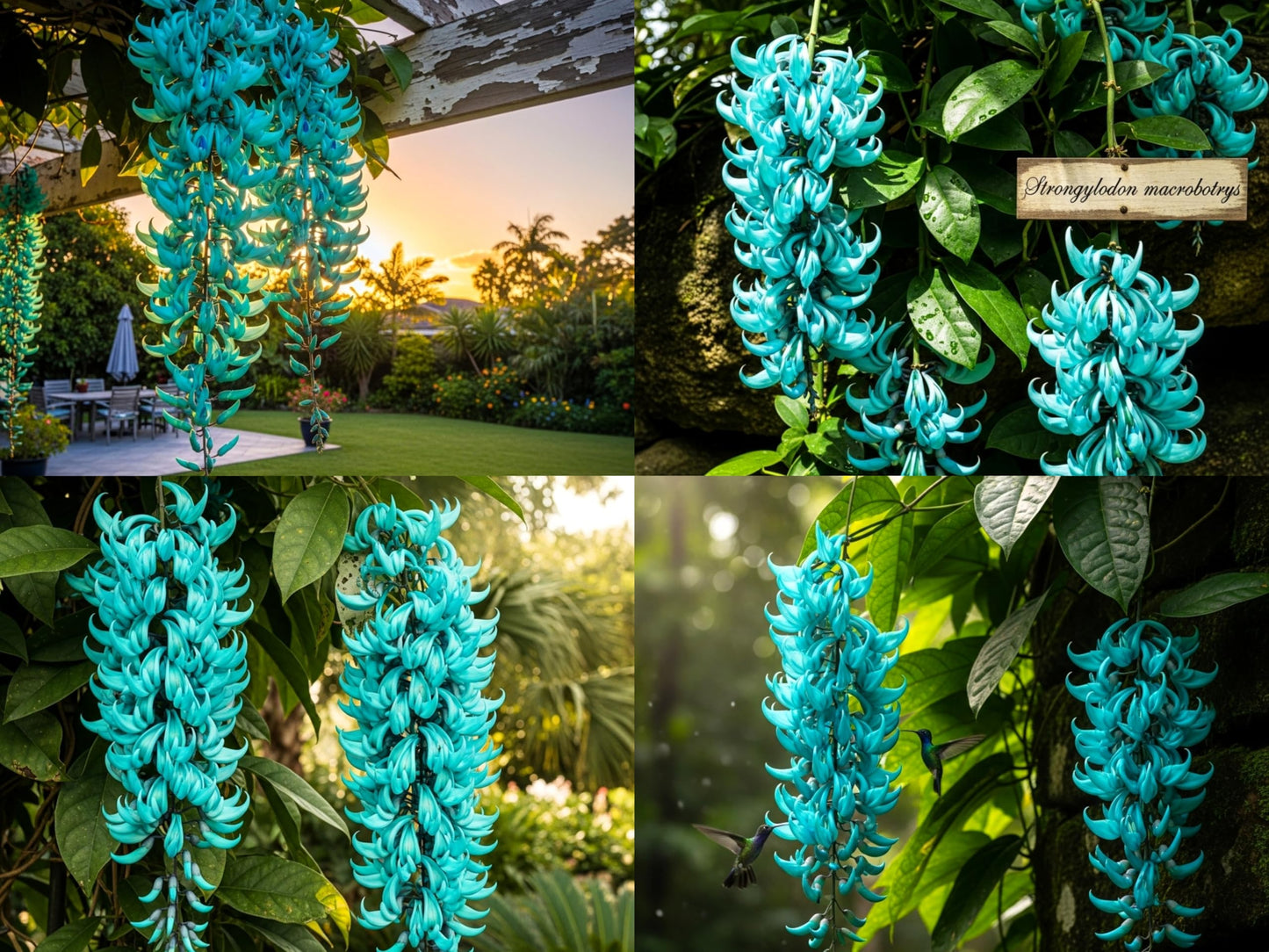 BlimBurn 50+ SEEDS- Climbing Jade Vine Flower Seeds For Home Garden, Balcony & Wall Covering | Low Maintenance & Fast Growing (ANGELIC WHITE) - Seeds Ville