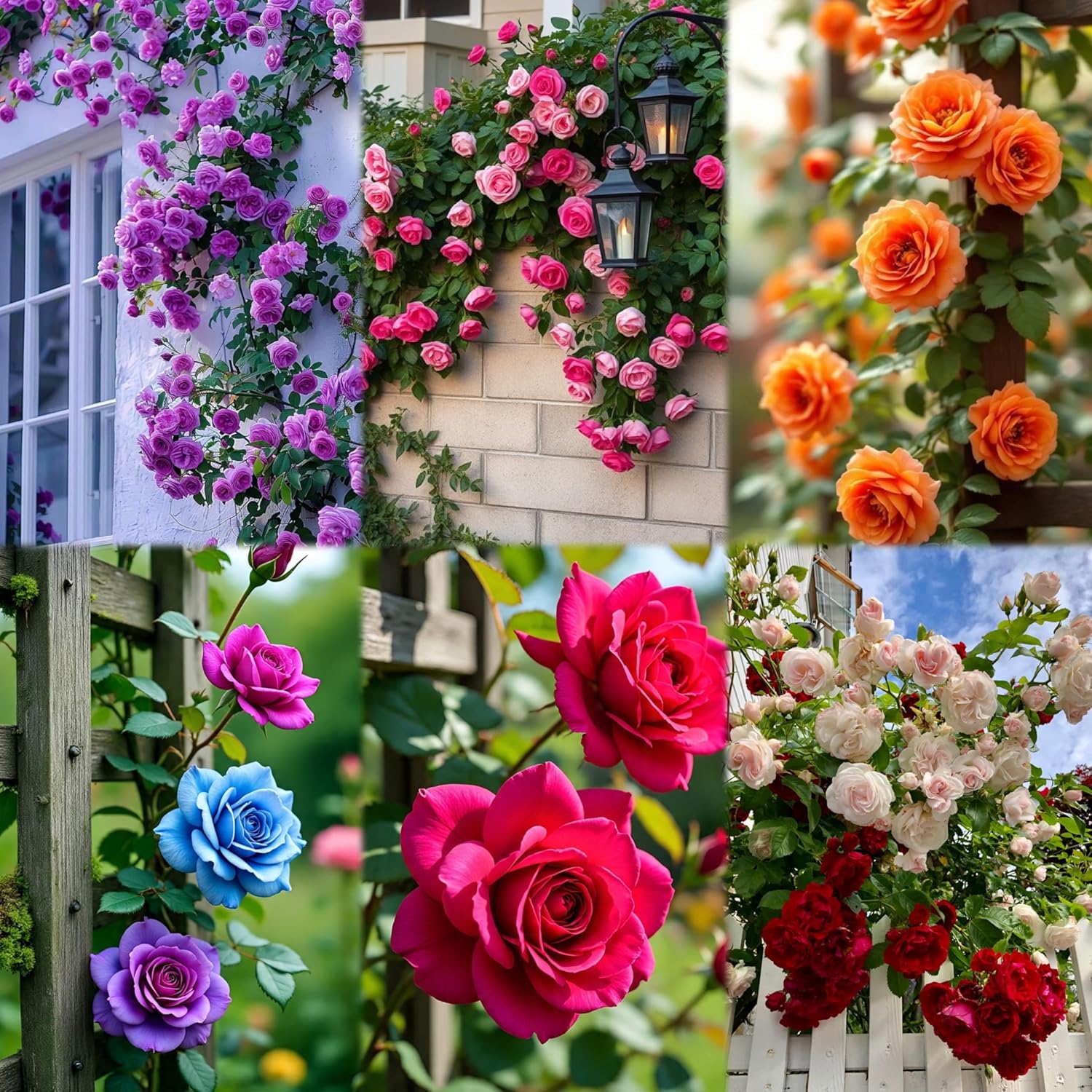 Imported Climbing Rose Flower seeds for Home and Kitchen Gardening Pack 80 to 100 seeds (MIXEDCOLOR SHADE-3)