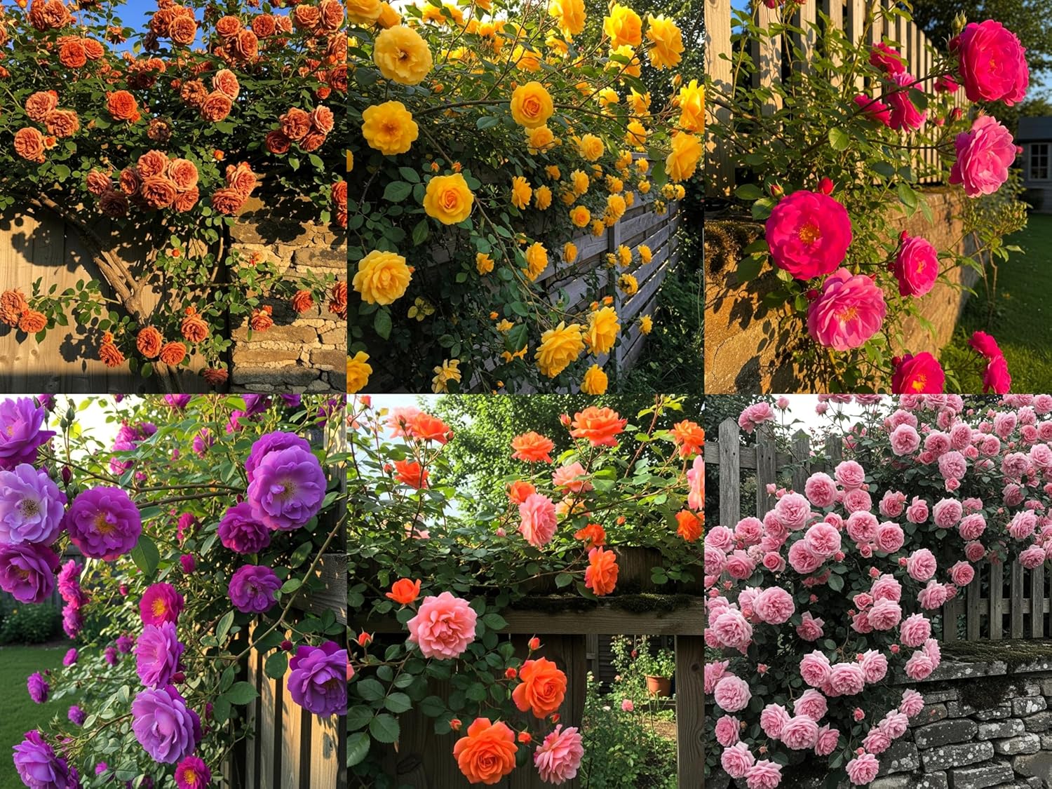 Elegant Climbing Rose Flower Seeds Pack - Mix of 9 Stunning Colors, 200 Seeds - Easy to Grow, Fragrant