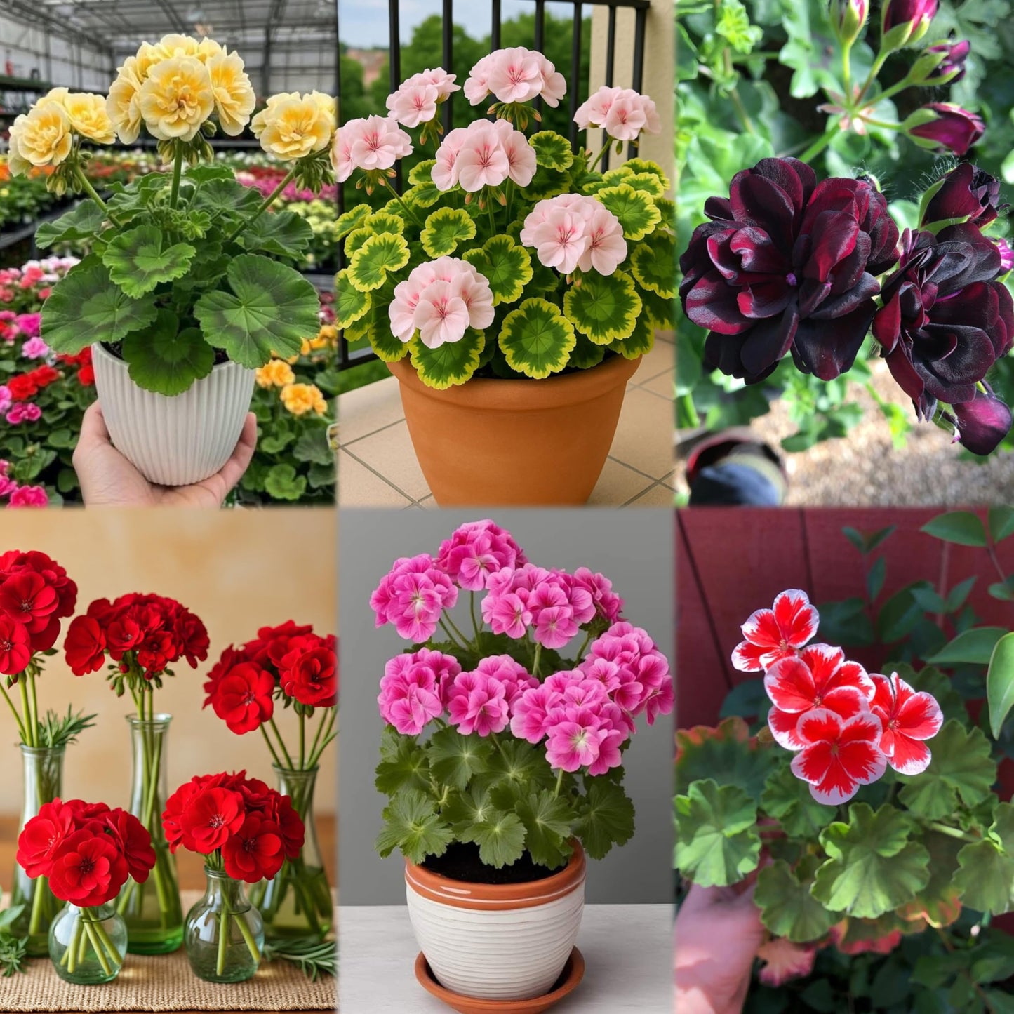 Climbing Double Geranium Flower Seeds for Home and Kitchen Gardening, Pack of 60 to 80 seeds