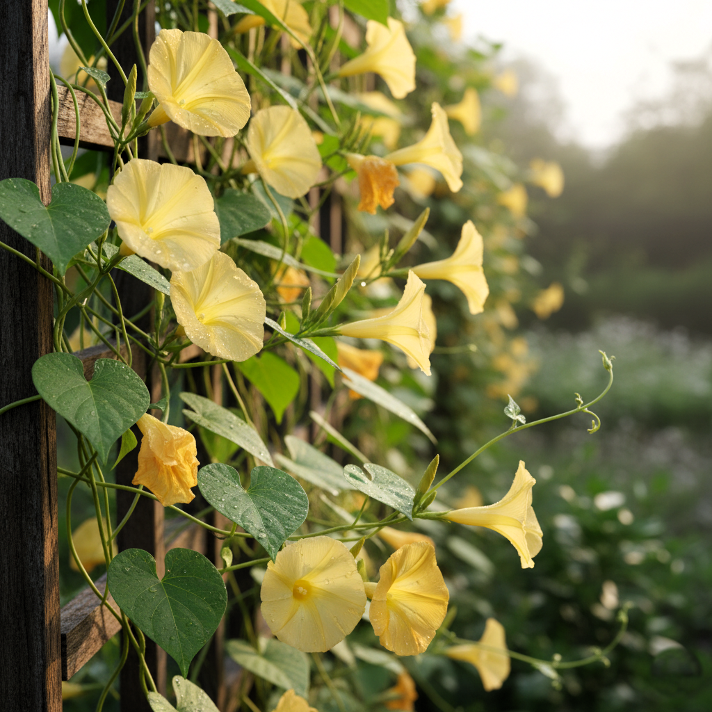 Japanese Takii Yellow Morning Glory Flower Seeds - 50 Pcs - Seeds Ville