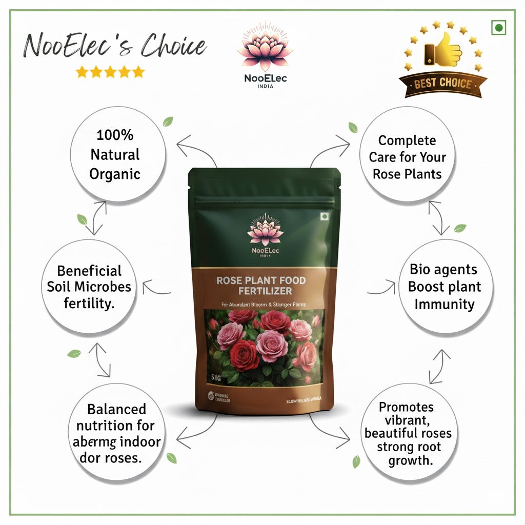 All-Purpose Rose Flower Plant Fertilizer | Complete Nutrients, Disease Defense, and Bloom Booster for Vibrant Roses, Triple Flowers (5 KILOGRAMS) - Seeds Ville