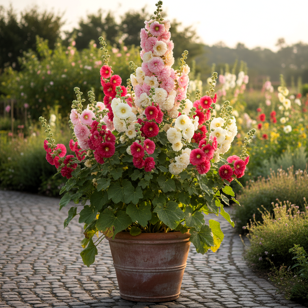 50+Hollyhock Seeds - Giant Danish Mix -Hollyhock Seeds for Planting Rare Biennial - 11 Feet Tall - Seeds Ville